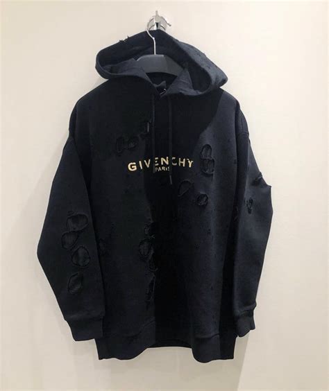 hoodie givenchy paris|givenchy destroyed hoodie.